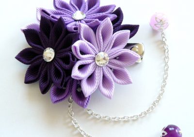 All Purple Large Hair Clip with Dangles