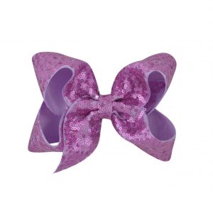 6 inch Lilac Sequence Hair Bow