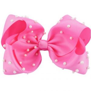 6 inch Pink Pearl Hair Bow