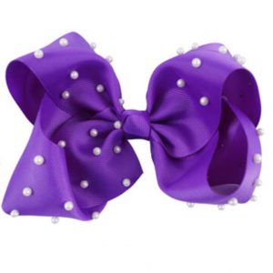 6 inch Purple Pearl Hair Bow
