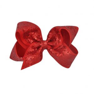 6 inch Red Sequence Hair Bow