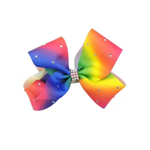 5 inch Diamanté Rainbow Hair Bow