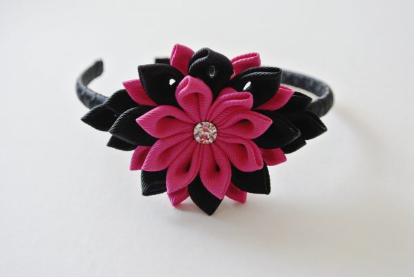 Black & Hot Pink Headband