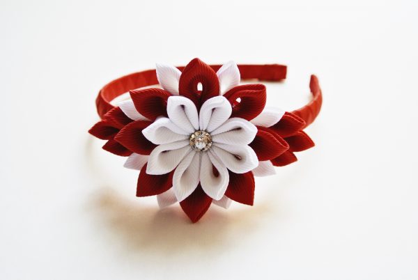 Red and White Headband