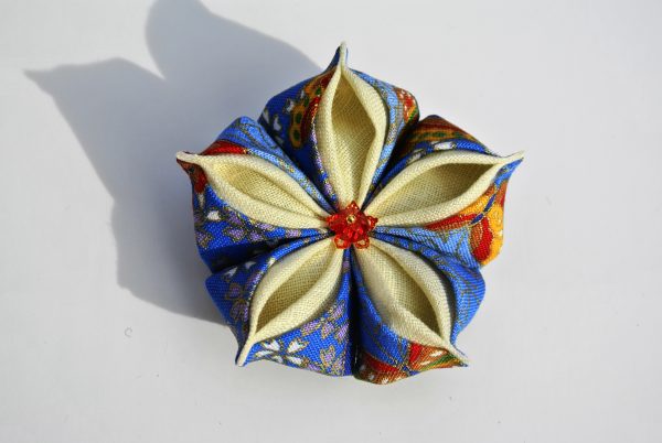 Oriental Blue Butterfly Kikyou Brooch