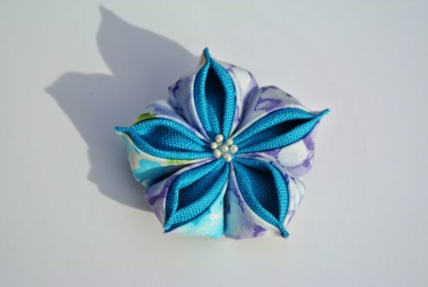 Blue Hydrangea Print Kikyou Brooch